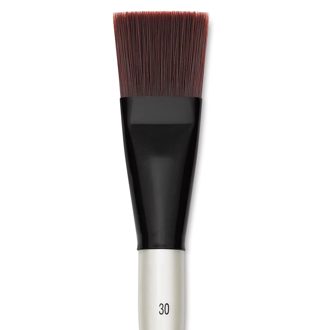 Open in modal - Simply Simmons XL Stiff Synthetic Brush - Flat, Size 30 close up