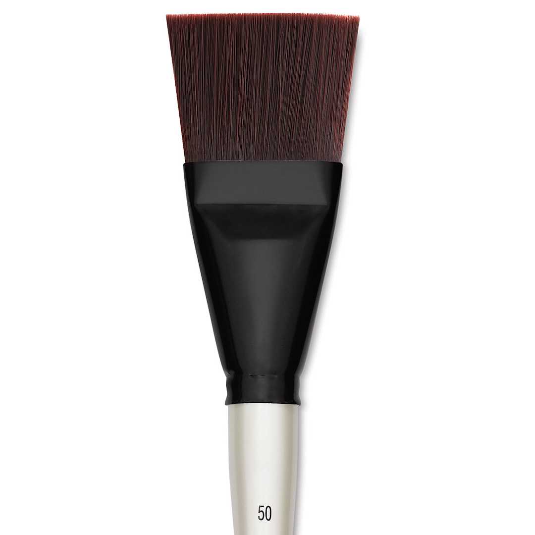 Open in modal - Simply Simmons XL Stiff Synthetic Brush - Flat, Size 50 close up