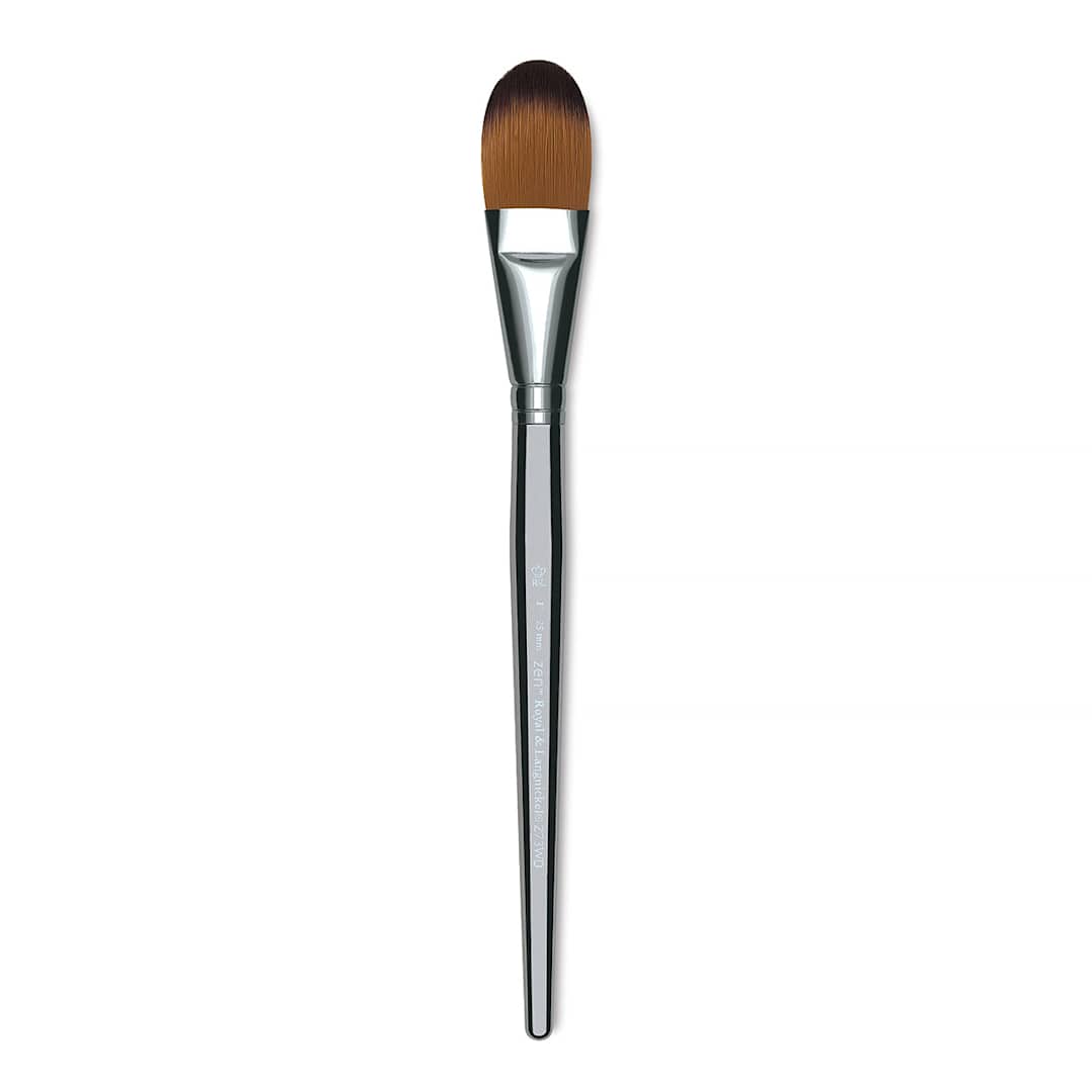 Open in modal - Royal & Langnickel Zen Brush - Oval Wash, Size 1", Short Handle