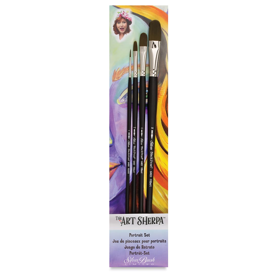 Open in modal - Silver Brush Art Sherpa Portrait Synthetic Brushes - Set of 4