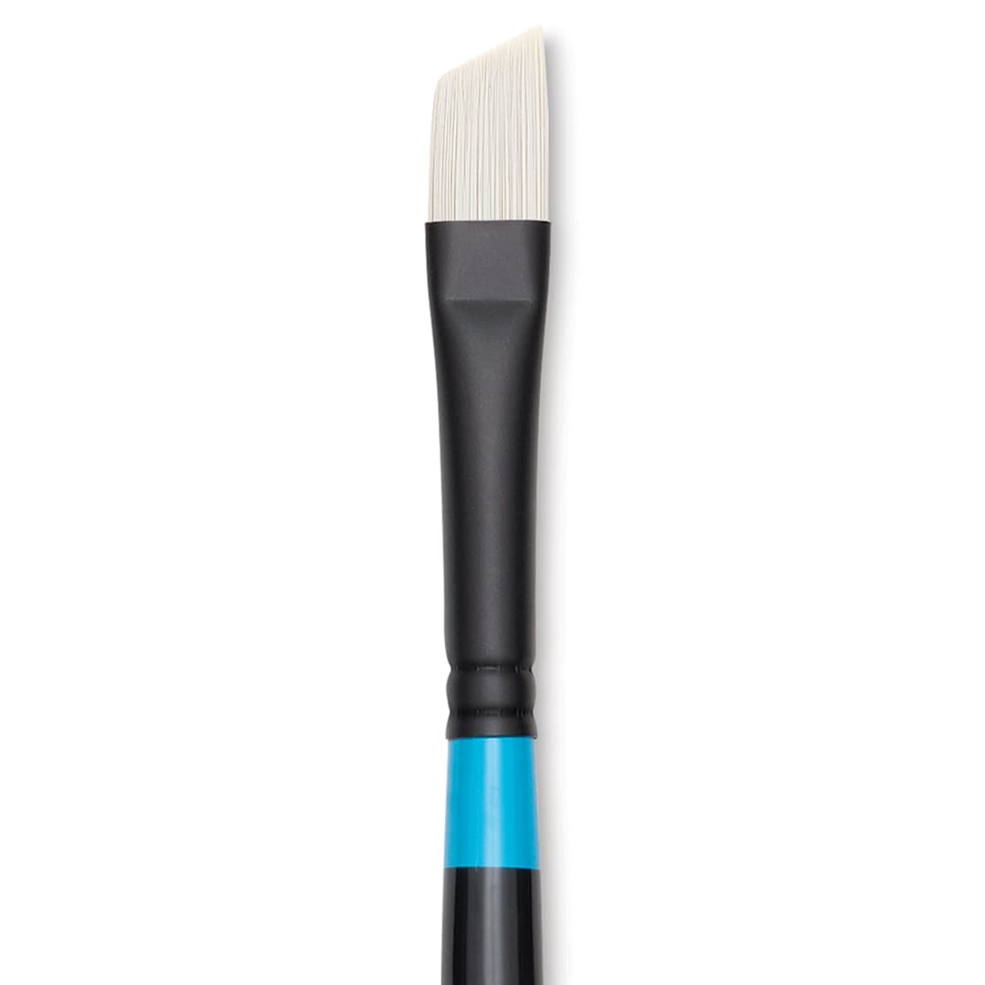 Open in modal - Princeton Series 6500 Aspen Synthetic Brush - Angle Bright, Size 6, Long Handle, close-up