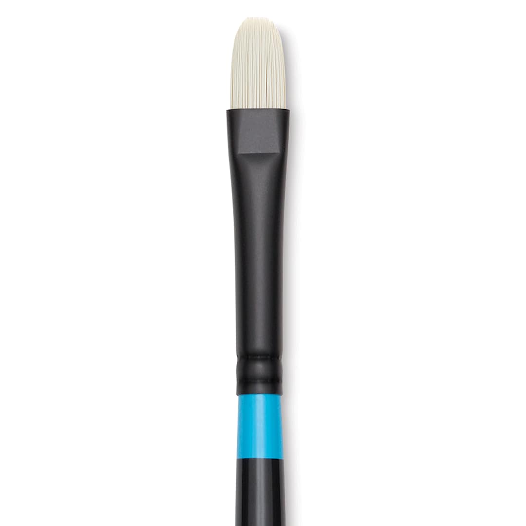 Open in modal - Princeton Series 6500 Aspen Synthetic Brush - Size 4, Short Filbert, Long Handle, close-up