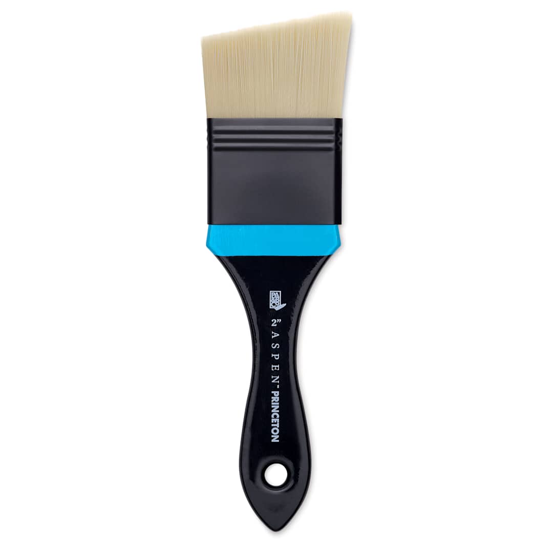 Open in modal - Princeton Aspen Series 6500 Synthetic Brush - Angular Mottler, Size 2"