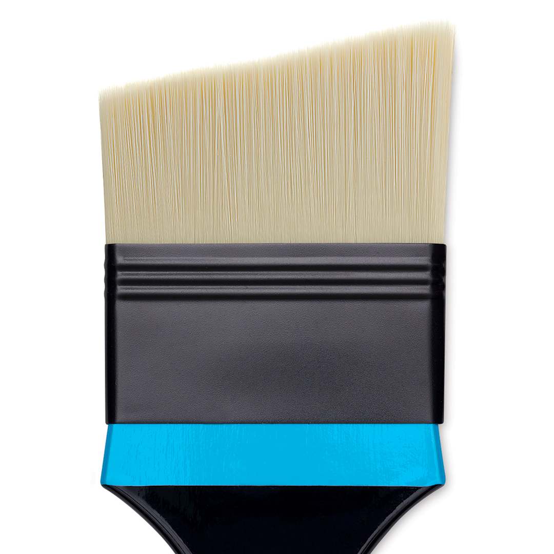 Open in modal - Princeton Aspen Series 6500 Synthetic Brush - Angular Mottler, Size 3", close-up