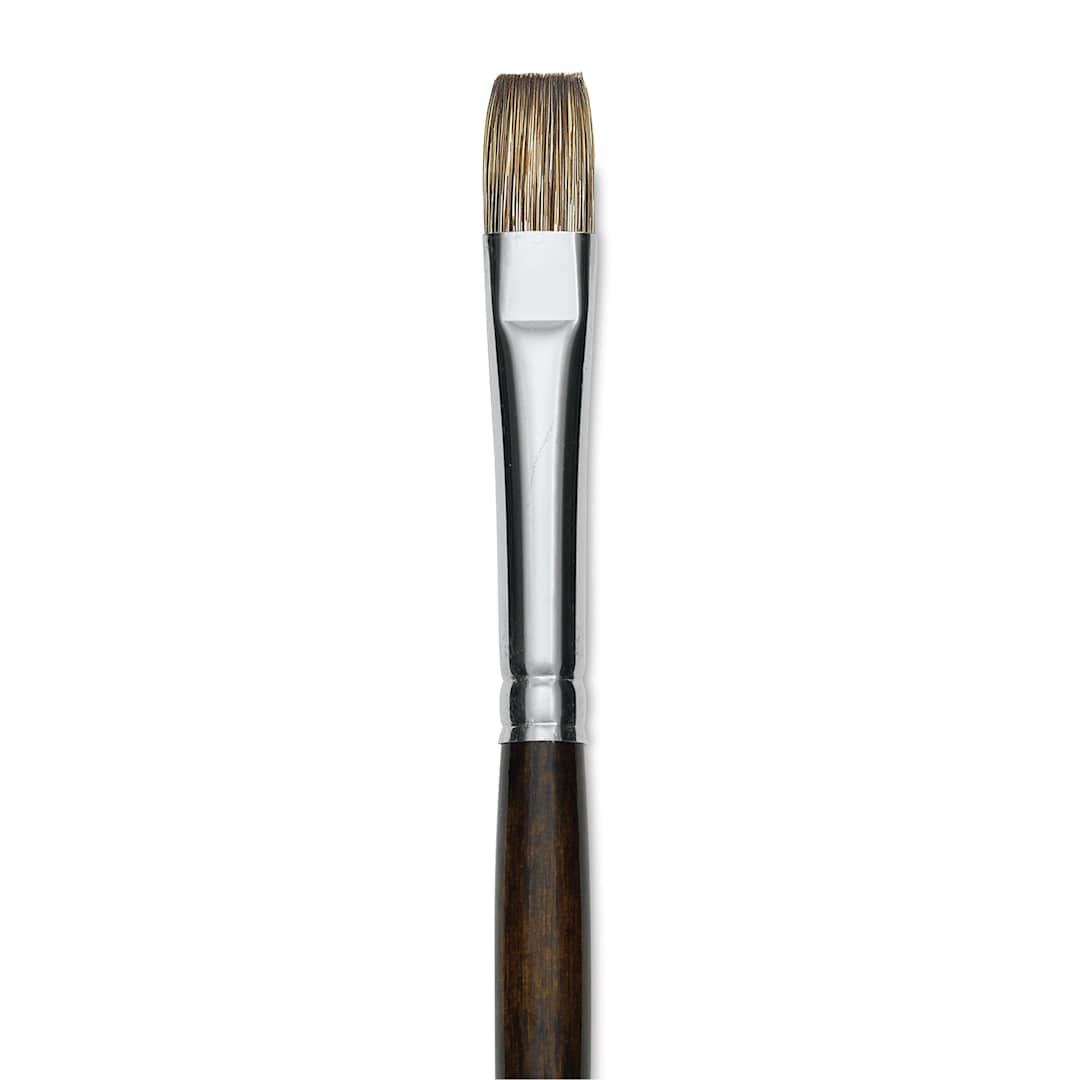 Open in modal - Silver Brush Monza Synthetic Mongoose Artist Brush - Long Handle, Bright, Size 10 (close up)