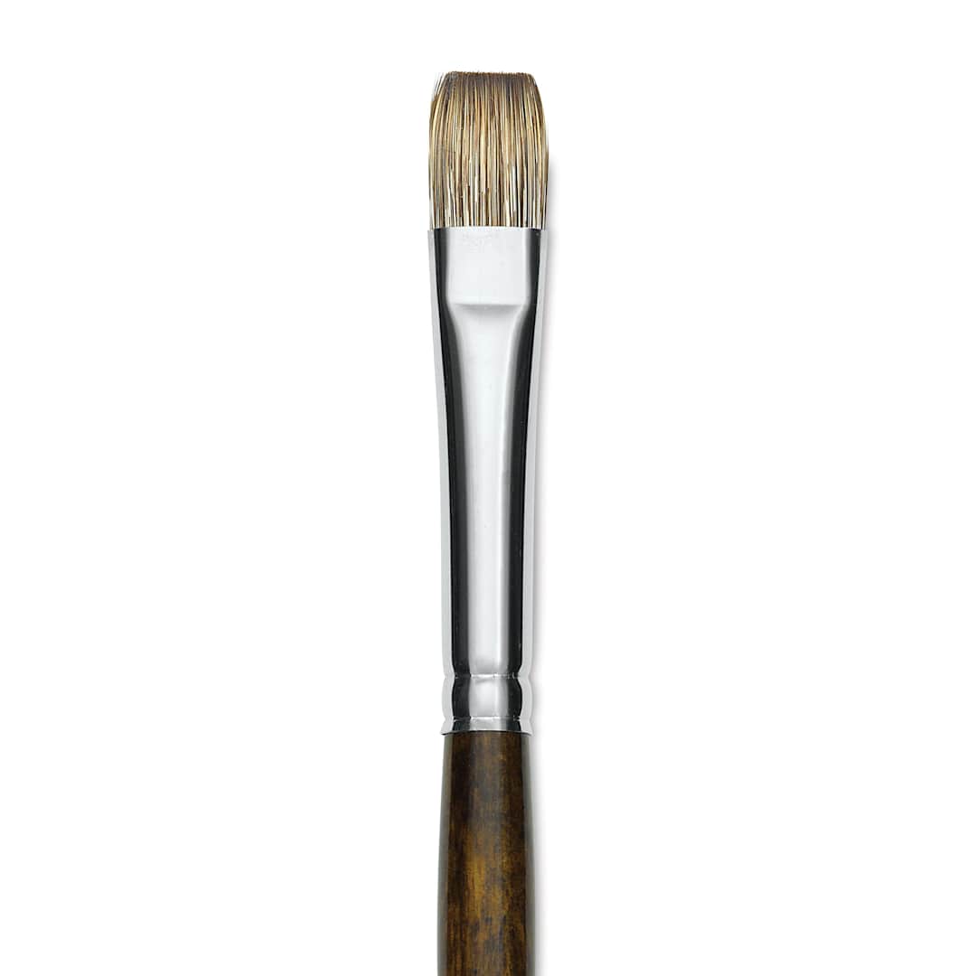 Open in modal - Silver Brush Monza Synthetic Mongoose Artist Brush - Long Handle, Bright, Size 12 (close up)