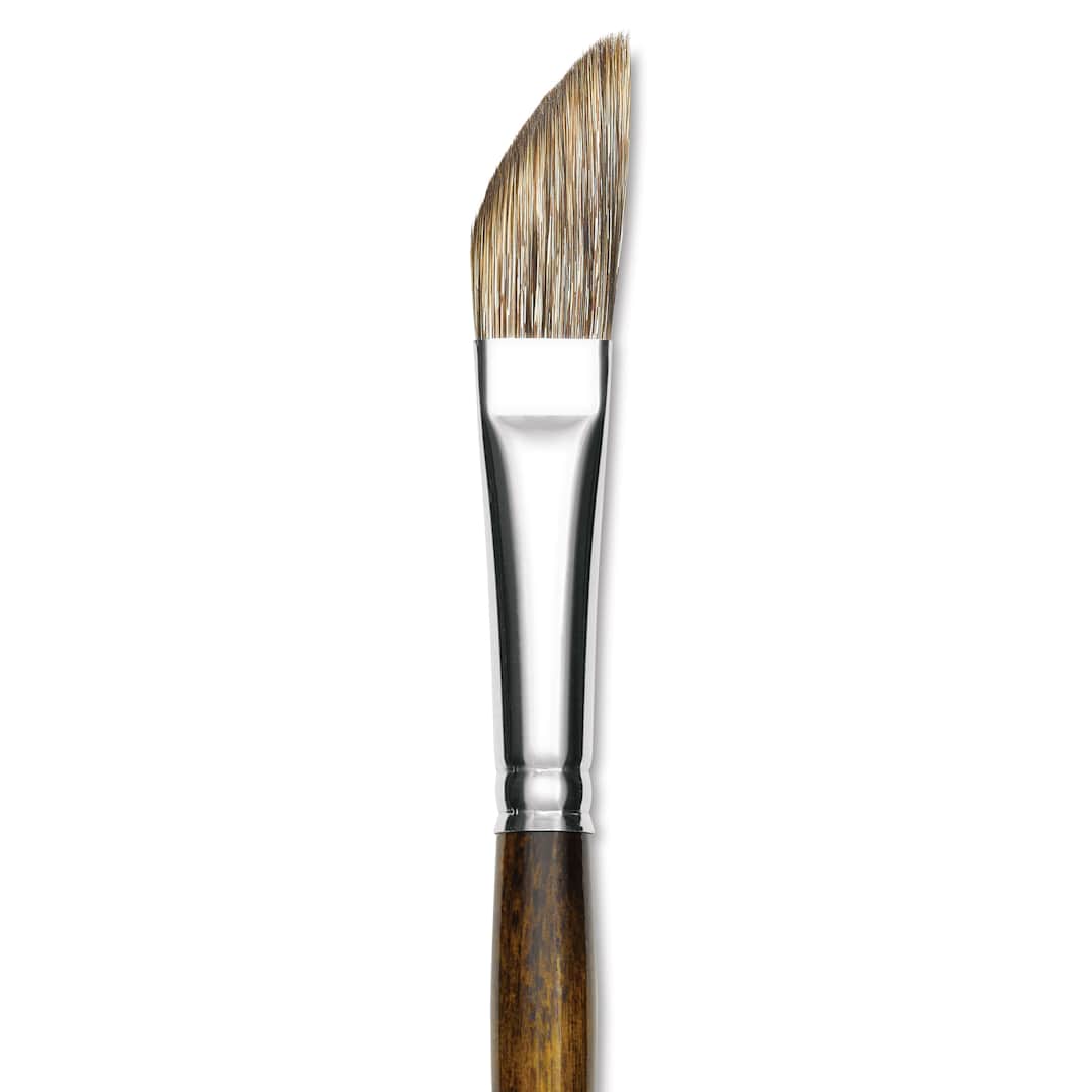 Open in modal - Silver Brush Monza Synthetic Mongoose Artist Brush - Long Handle, Dagger Striper, Size 5/8" (close up)