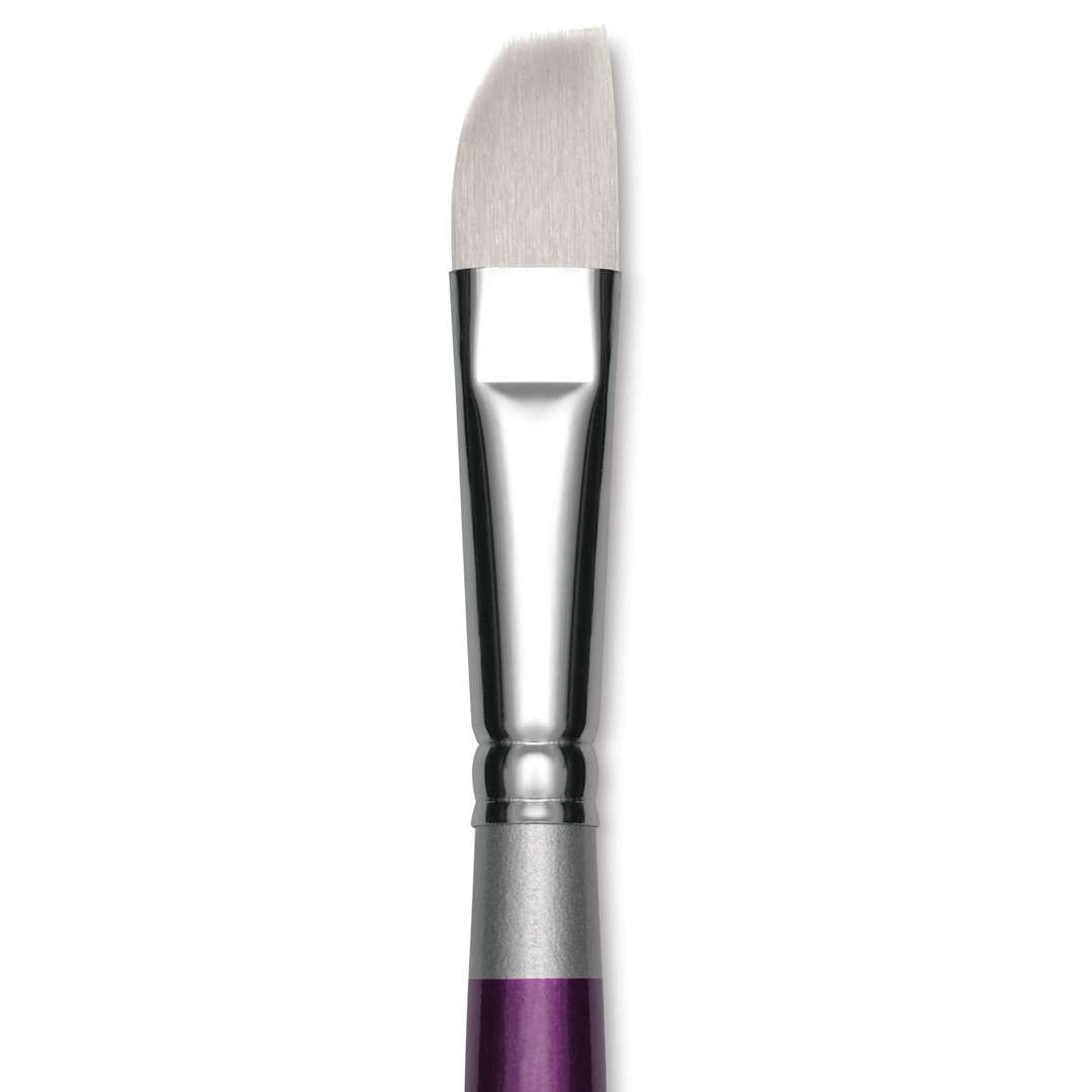 Open in modal - Silver Brush Silver Silk 88 Synthetic Brush - Short Handle, Soft Curve, Size 16, close-up