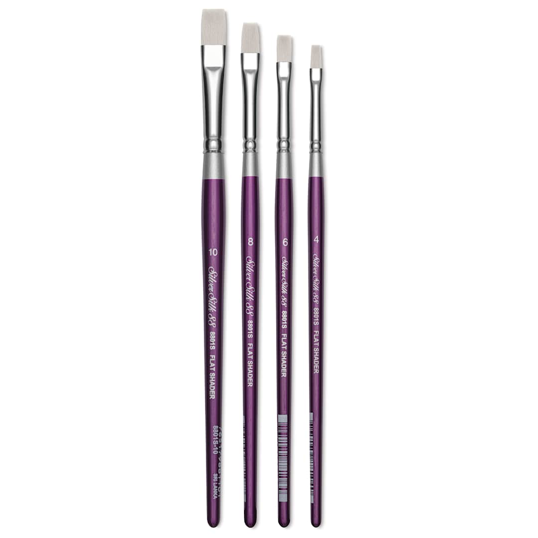 Open in modal - Silver Brush Silver Silk 88 Synthetic Flat Shader Brushes