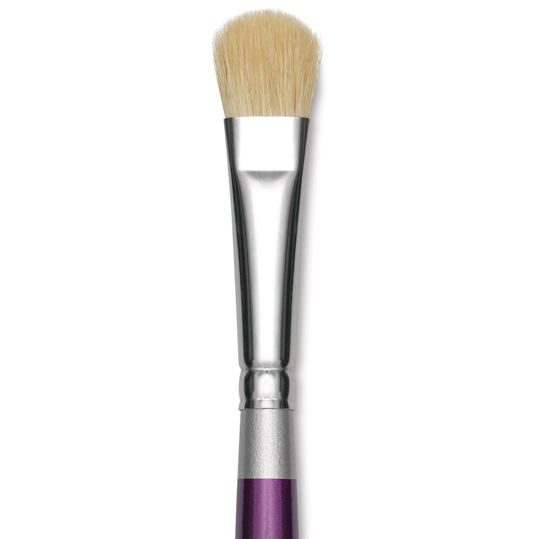 Open in modal - Silver Brush Silver Silk 88 White Goat Hair Brush - Short Handle, Mini Mop, 1/2", close-up