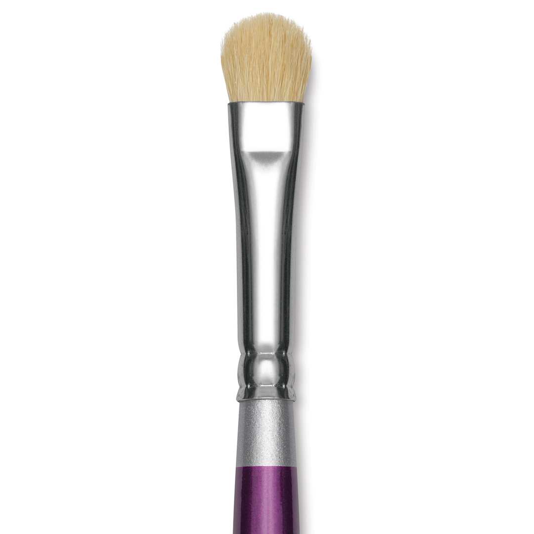 Open in modal - Silver Brush Silver Silk 88 White Goat Hair Brush - Short Handle, Mini Mop, 3/8", close-up