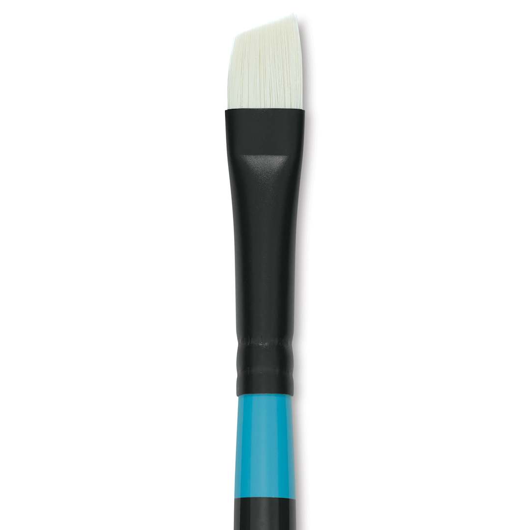 Open in modal - Princeton Series 6500 Aspen Synthetic Brush - Short Handle, Angle Bright, Size 4, close-up