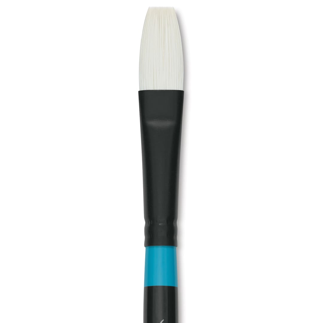 Open in modal - Princeton Series 6500 Aspen Synthetic Brush - Short Handle, Flat, Size 6, close-up
