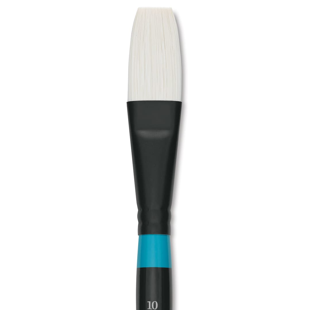 Open in modal - Princeton Series 6500 Aspen Synthetic Brush - Short Handle, Flat, Size 10, close-up