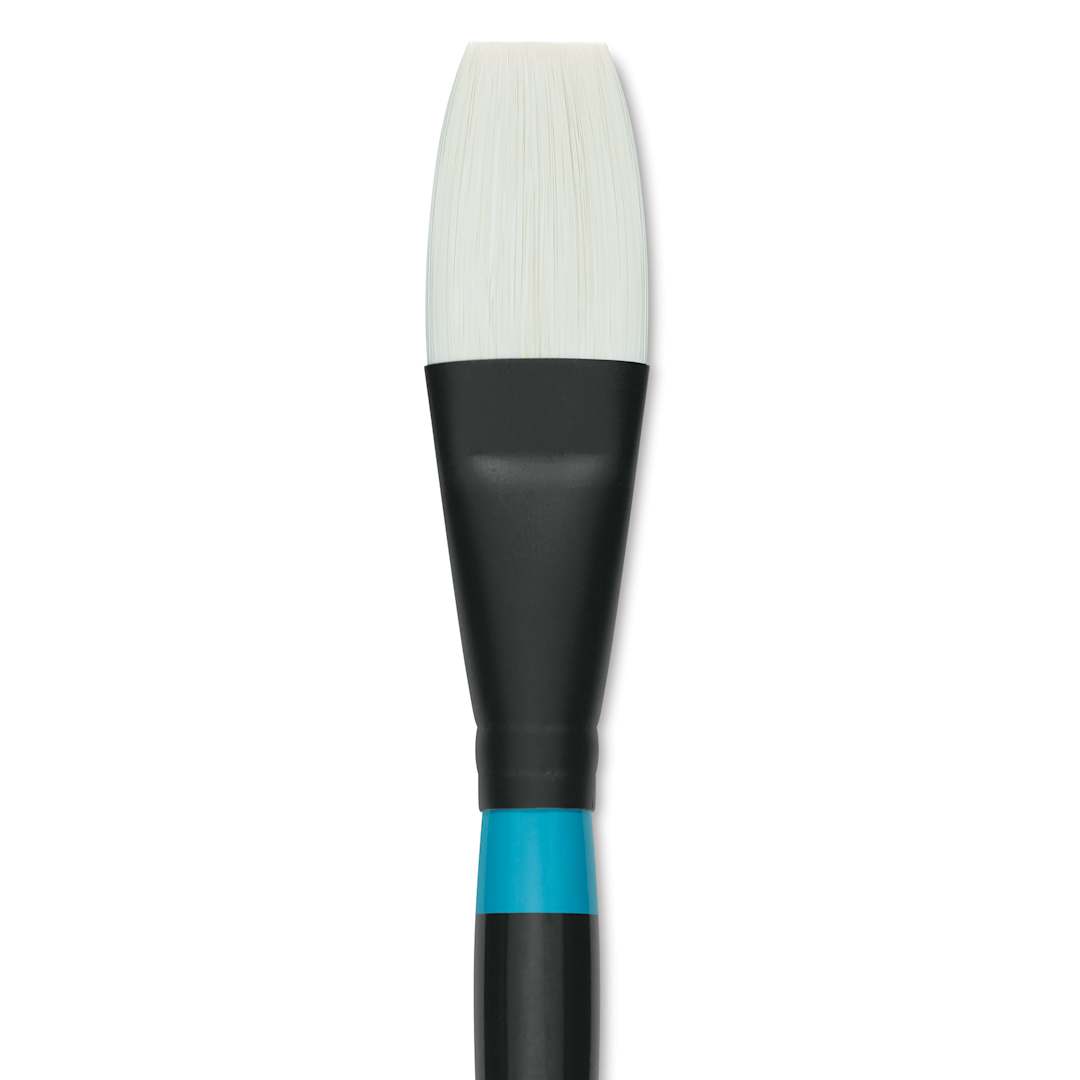 Open in modal - Princeton Series 6500 Aspen Synthetic Brush - Short Handle, Flat, Size 12, close-up