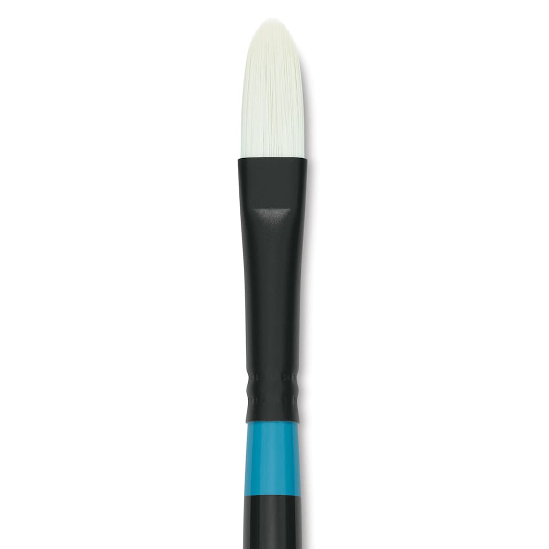 Open in modal - Princeton Series 6500 Aspen Synthetic Brush - Short Handle, Filbert, Size 4, close-up
