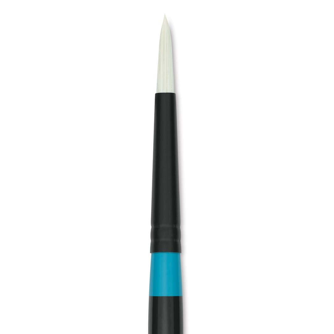 Open in modal - Princeton Series 6500 Aspen Synthetic Brush - Short Handle, Round, Size 8, close-up
