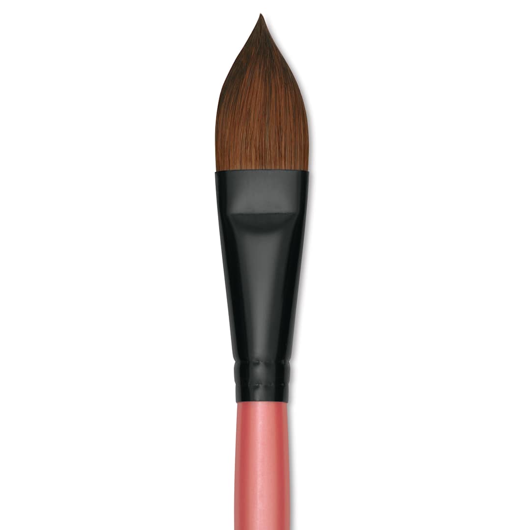 Open in modal - Dynasty Water Lily Watercolor Brush - Short Handle, Cat Tongue, Size 3/4", close-up