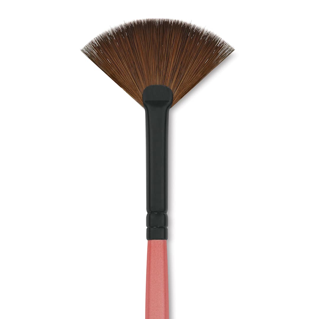 Open in modal - Dynasty Water Lily Watercolor Brush - Short Handle, Fan, Size 2, close-up