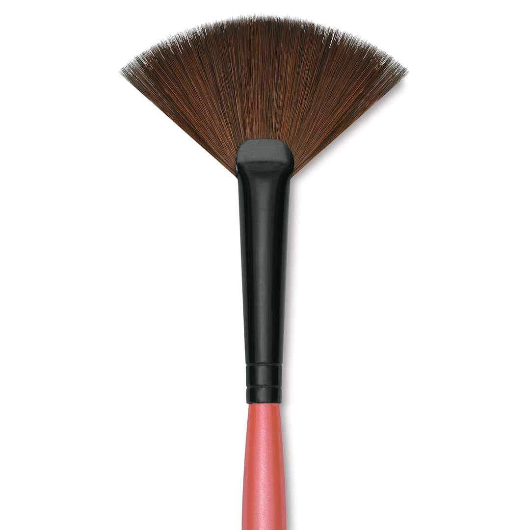 Open in modal - Dynasty Water Lily Watercolor Brush - Short Handle, Fan, Size 4, close-up