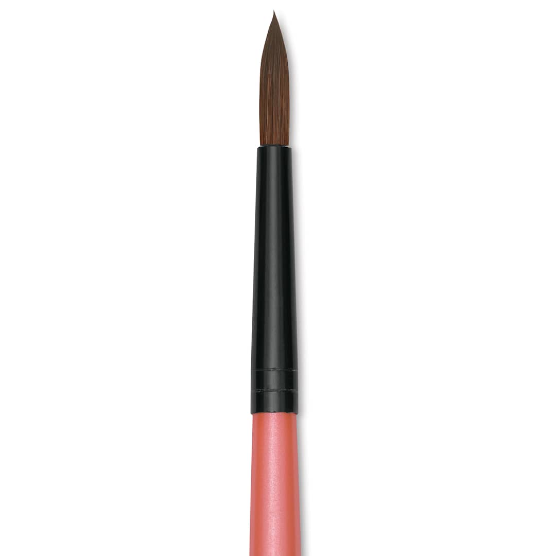 Open in modal - Dynasty Water Lily Watercolor Brush - Short Handle, Round, Size 8, close-up