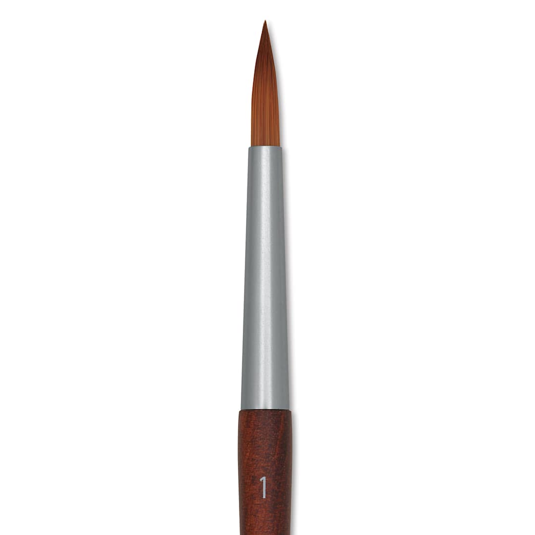 Open in modal - Raphaël Precision Mini Brush - Round, Short Handle, Size 1, close-up