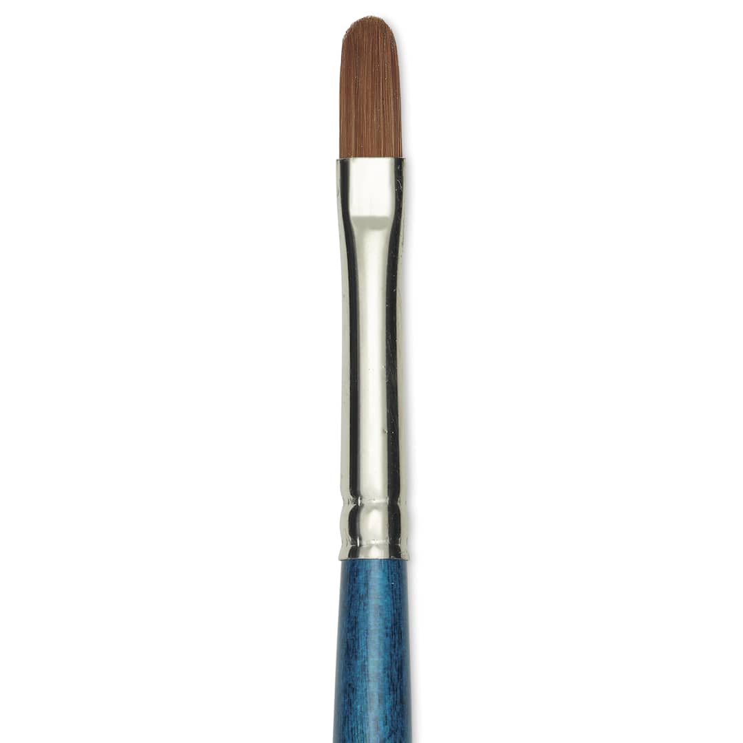 Open in modal - Silver Brush BelleAqua Brush - Filbert, Short Handle, Size 6,close-up