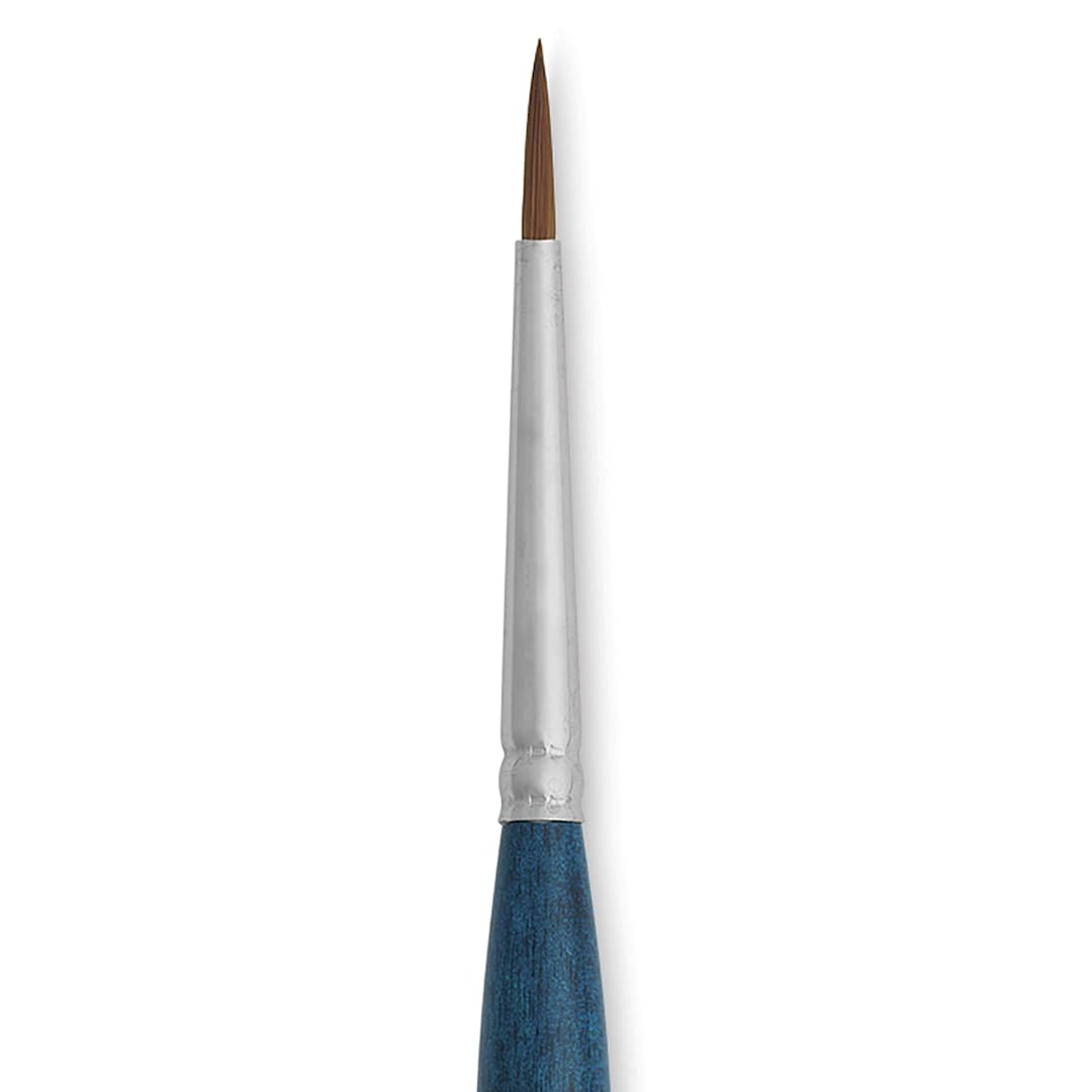 Open in modal - Silver Brush BelleAqua Travel Brush - Round, Short Handle, Size 4, close-up