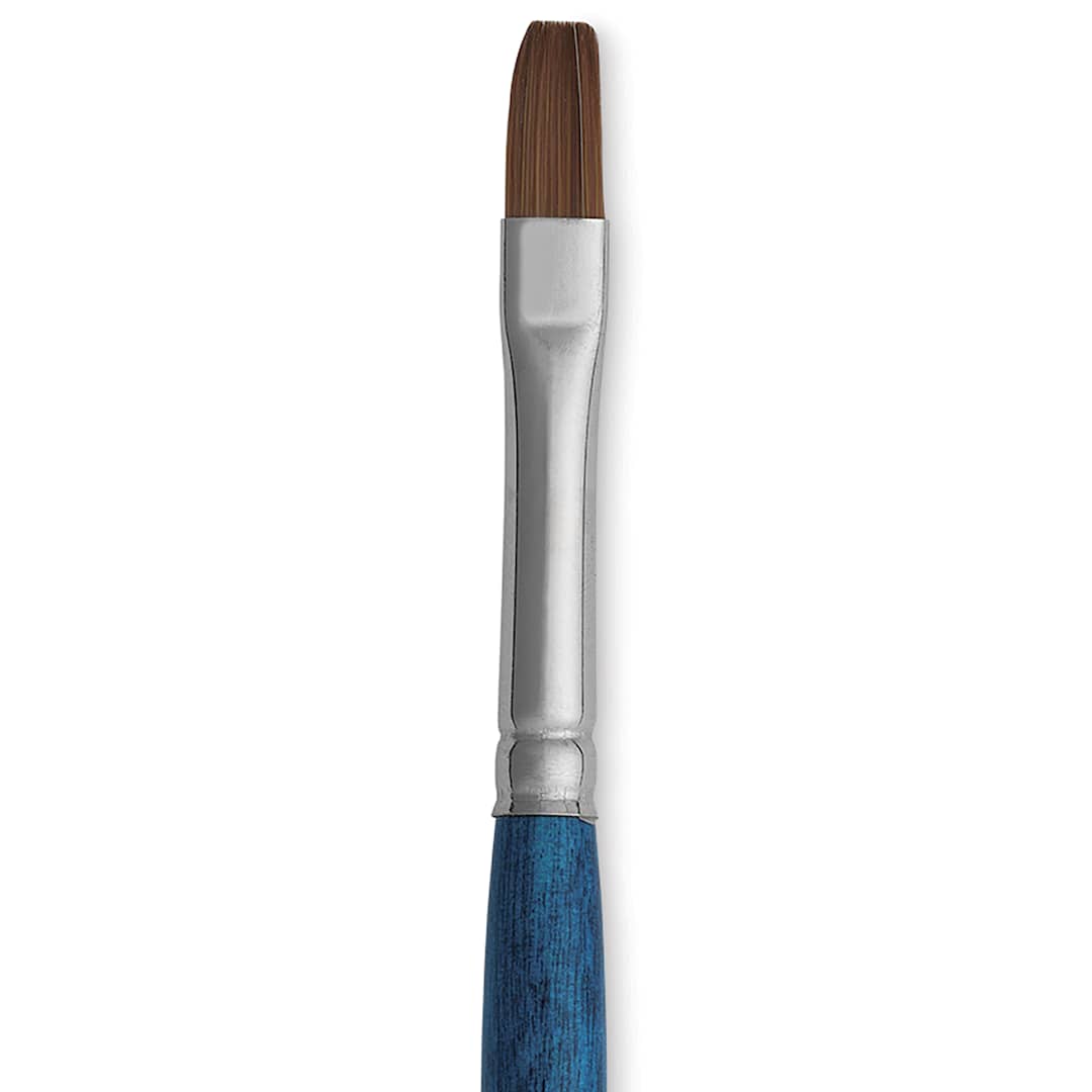 Open in modal - Silver Brush BelleAqua Travel Brush - Bright, Short Handle, Size 6, close-up