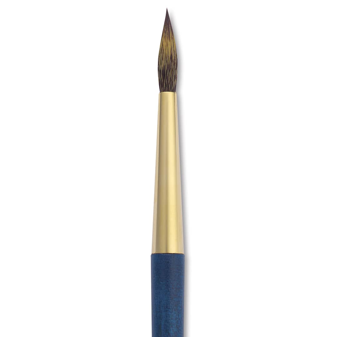 Open in modal - Isabey Isacolor Synthetic Brush - Round, Short Handle, Size 8, close-up