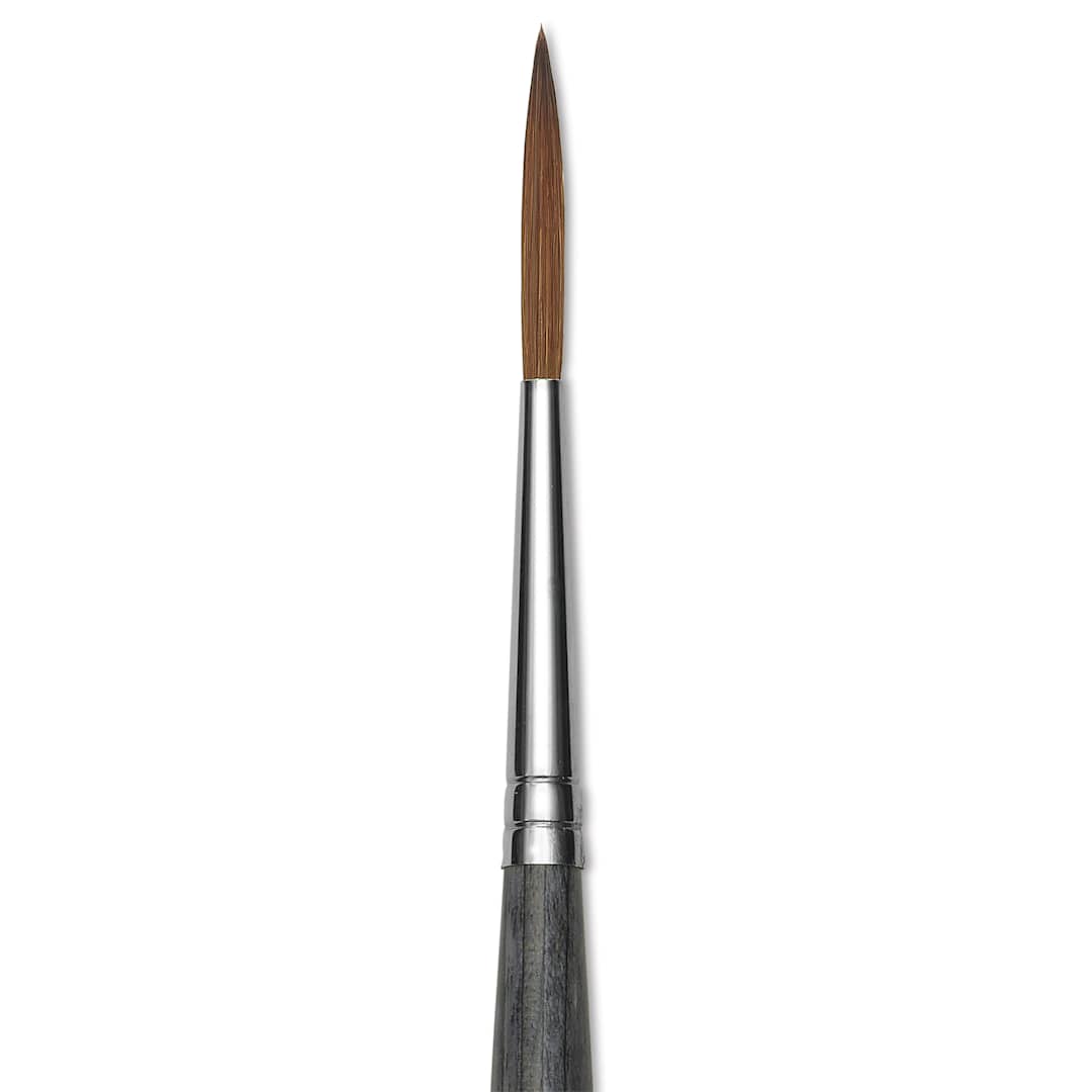 Open in modal - Da Vinci Colineo Synthetic Kolinsky Sable Brush - Rigger, Size 8, Long Handle, close-up