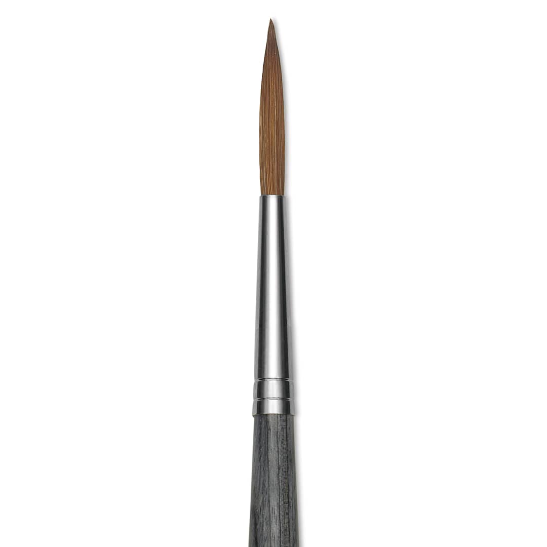 Open in modal - Da Vinci Colineo Synthetic Kolinsky Sable Brush - Rigger, Size 12, Long Handle, close-up