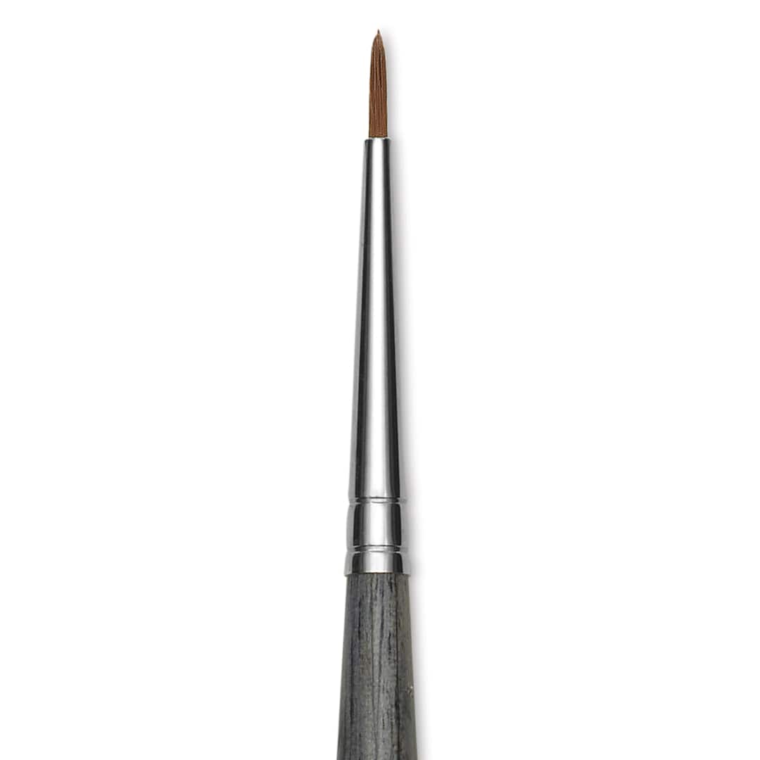 Open in modal - Da Vinci Colineo Synthetic Kolinsky Sable Brush - Round, Size 0, Long Handle, close-up