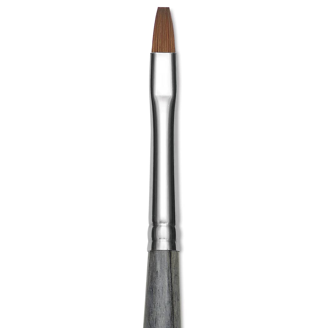 Open in modal - Da Vinci Colineo Synthetic Kolinsky Sable Brush - Flat, Size 2, Long Handle, close-up