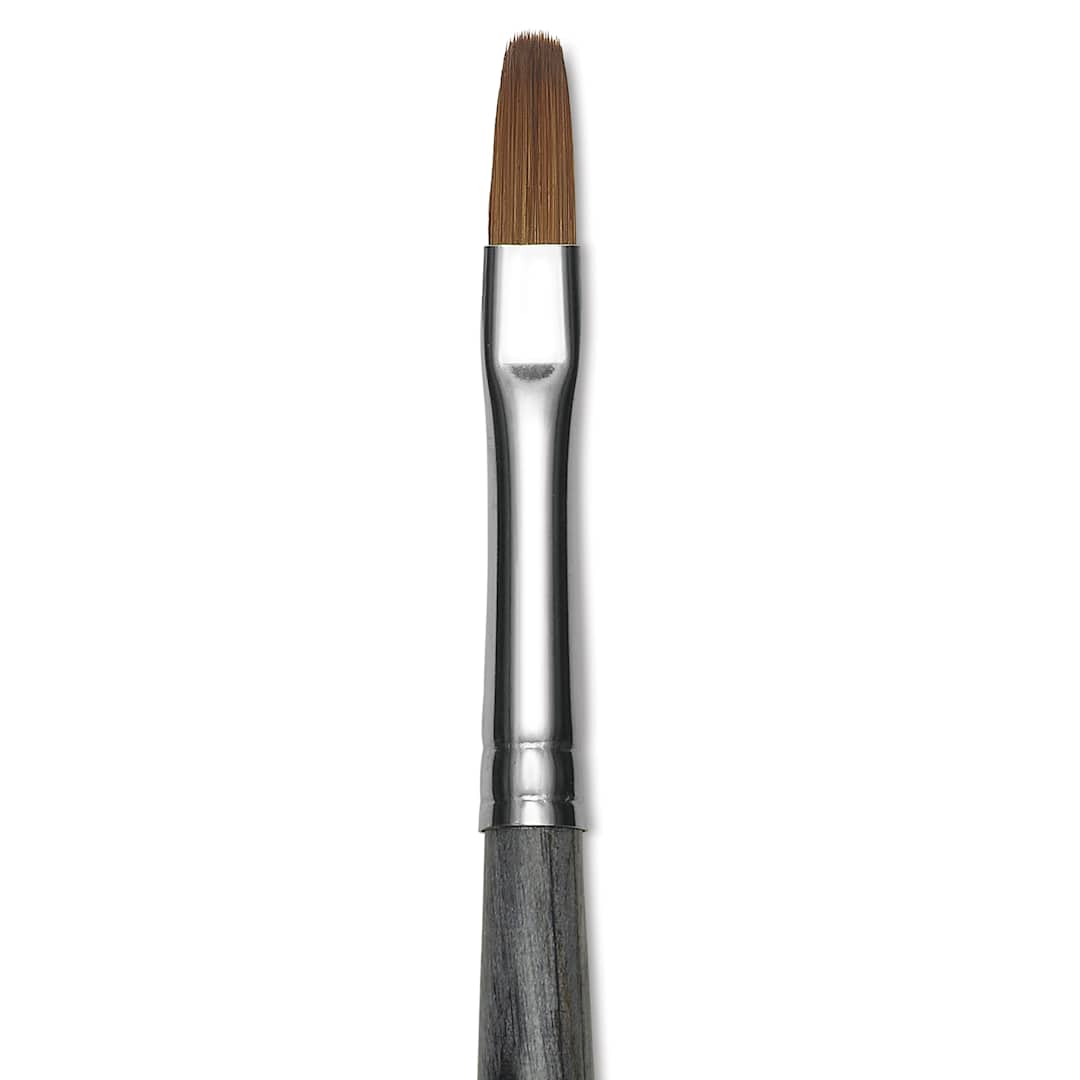 Open in modal - Da Vinci Colineo Synthetic Kolinsky Sable Brush - Filbert, Size 4, Long Handle, close-up