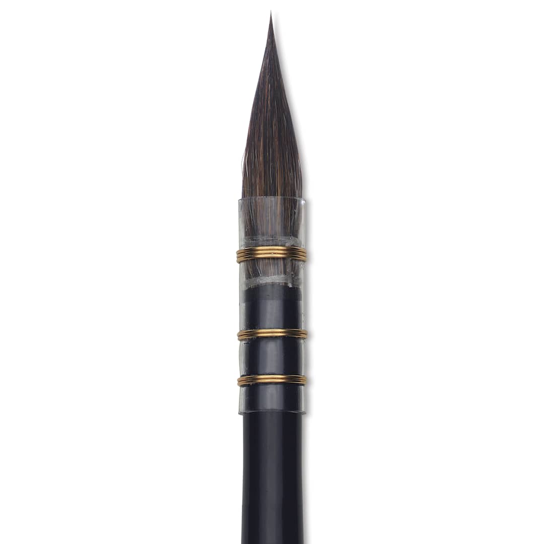 Open in modal - Da Vinci Cosmotop Sable Mix B Brush - Round Wash, Short Handle, Size 2, close-up