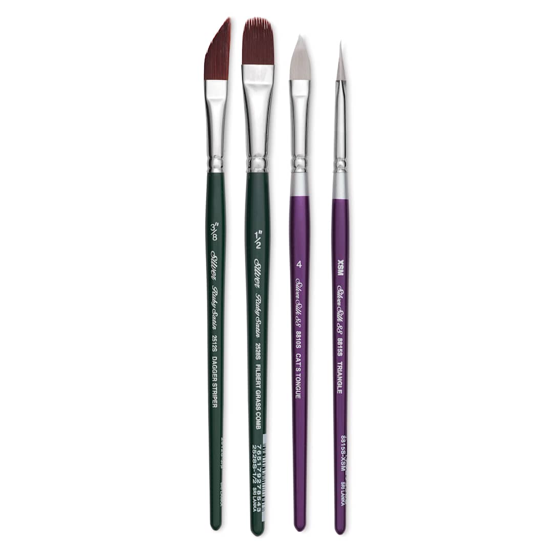 Open in modal - Silver Brush Landscape Texture Set - Blick Exclusive! Set of 4
