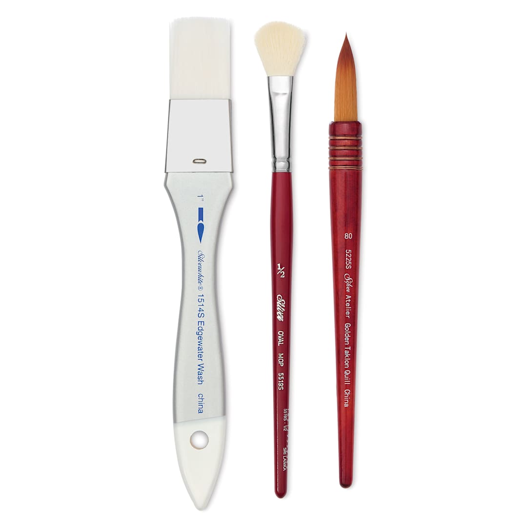 Open in modal - Silver Brush Large Scale Water Media Set - Blick Exclusive! Set of 3