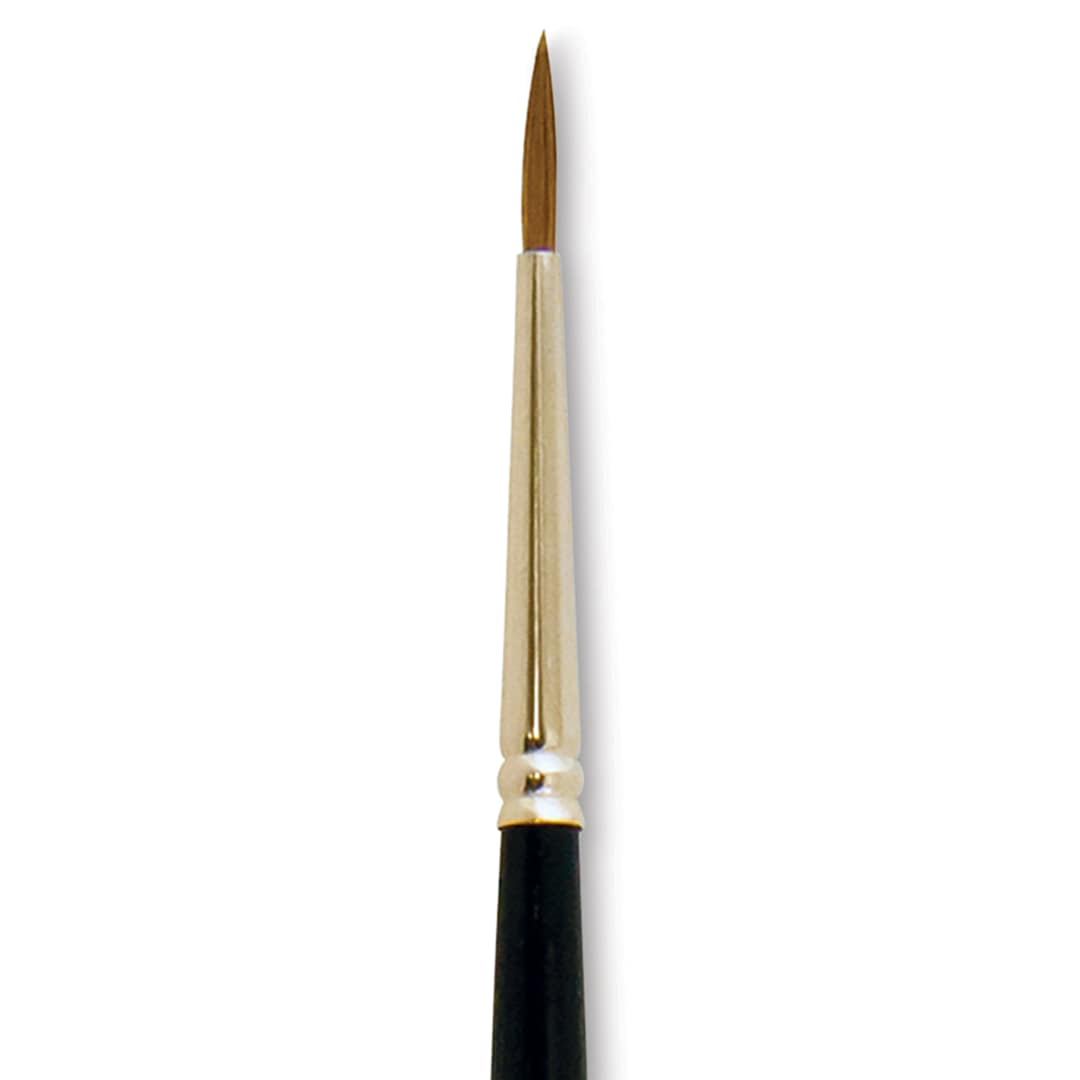 Open in modal - Silver Brush Renaissance Red Sable Brush - Round, Long Handle, Size 4 close up