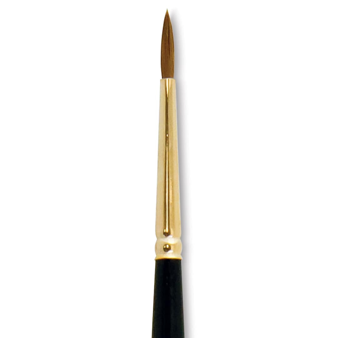 Open in modal - Silver Brush Renaissance Red Sable Brush - Round, Long Handle, Size 5 close up