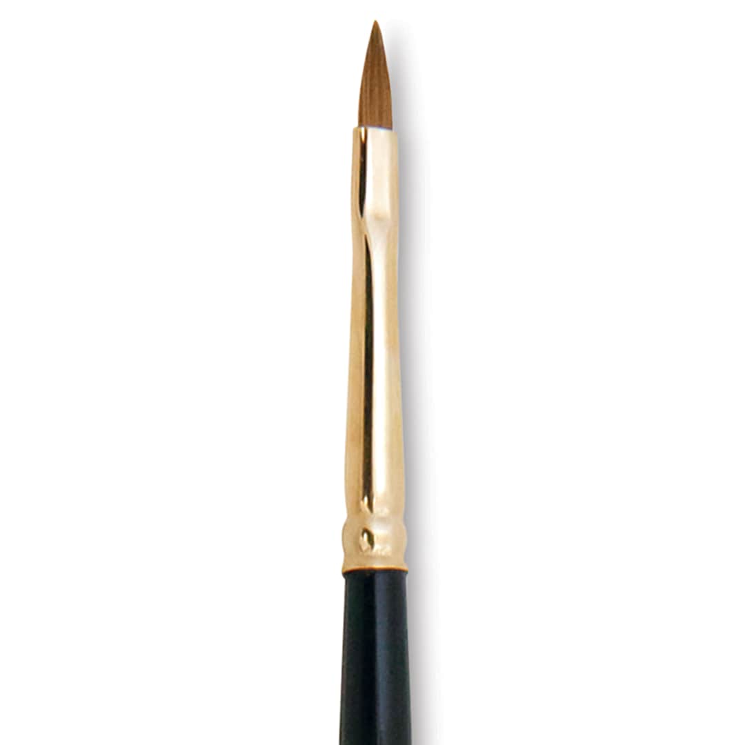 Open in modal - Silver Brush Renaissance Red Sable Brush - Cat's Tongue, Long Handle, Size 1 close up