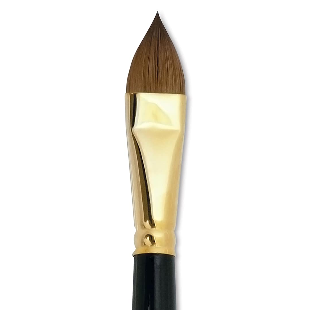 Open in modal - Silver Brush Renaissance Red Sable Brush - Cat's Tongue, Long Handle, Size 18 close up