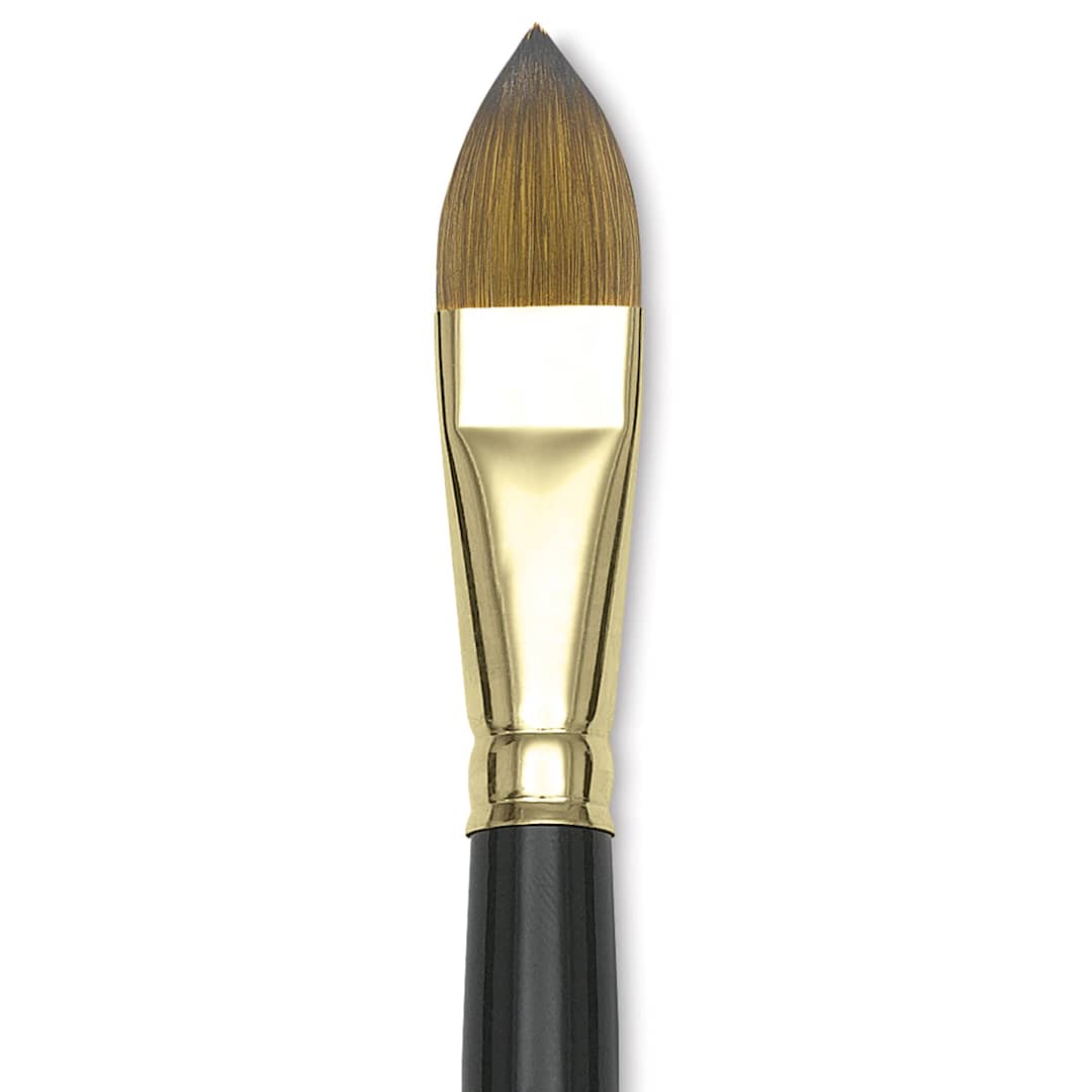 Open in modal - Silver Brush Renaissance Red Sable Brush - Cat's Tongue, Long Handle, Size 20 close up