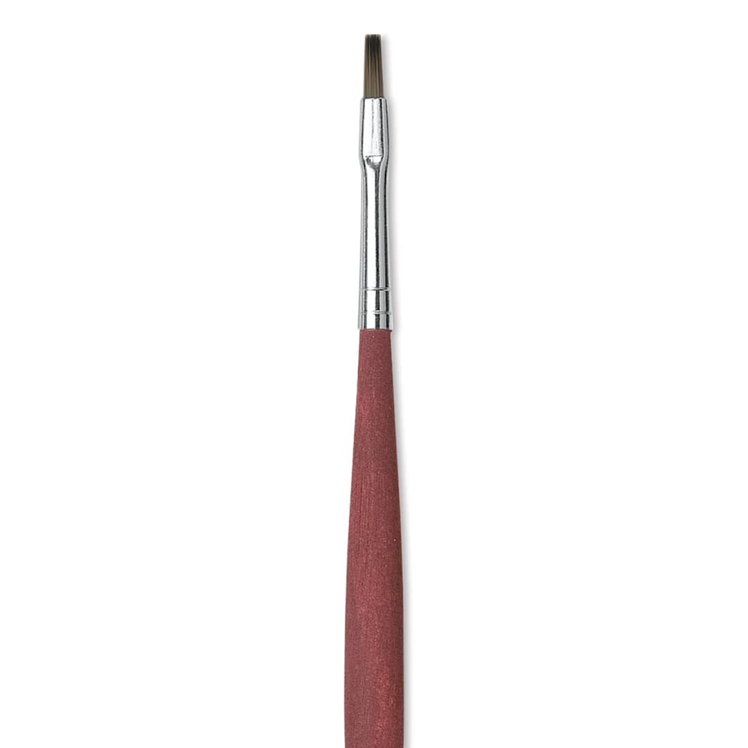 Open in modal - Da Vinci College Synthetic Brush - Bright, Long Handle, Size 2 close up
