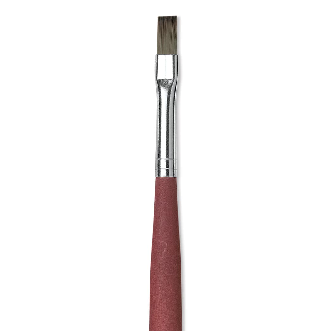 Open in modal - Da Vinci College Synthetic Brush - Bright, Long Handle, Size 6 close up