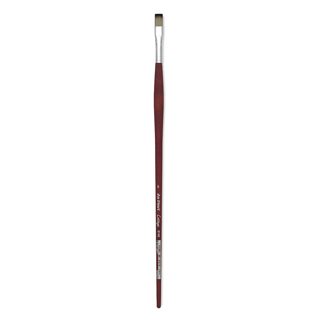 Open in modal - Da Vinci College Synthetic Brush - Bright, Long Handle, Size 8