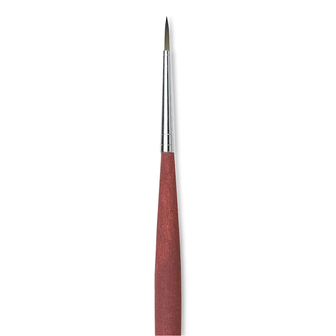 Open in modal - Da Vinci College Synthetic Brush - Round, Long Handle, Size 1 close up