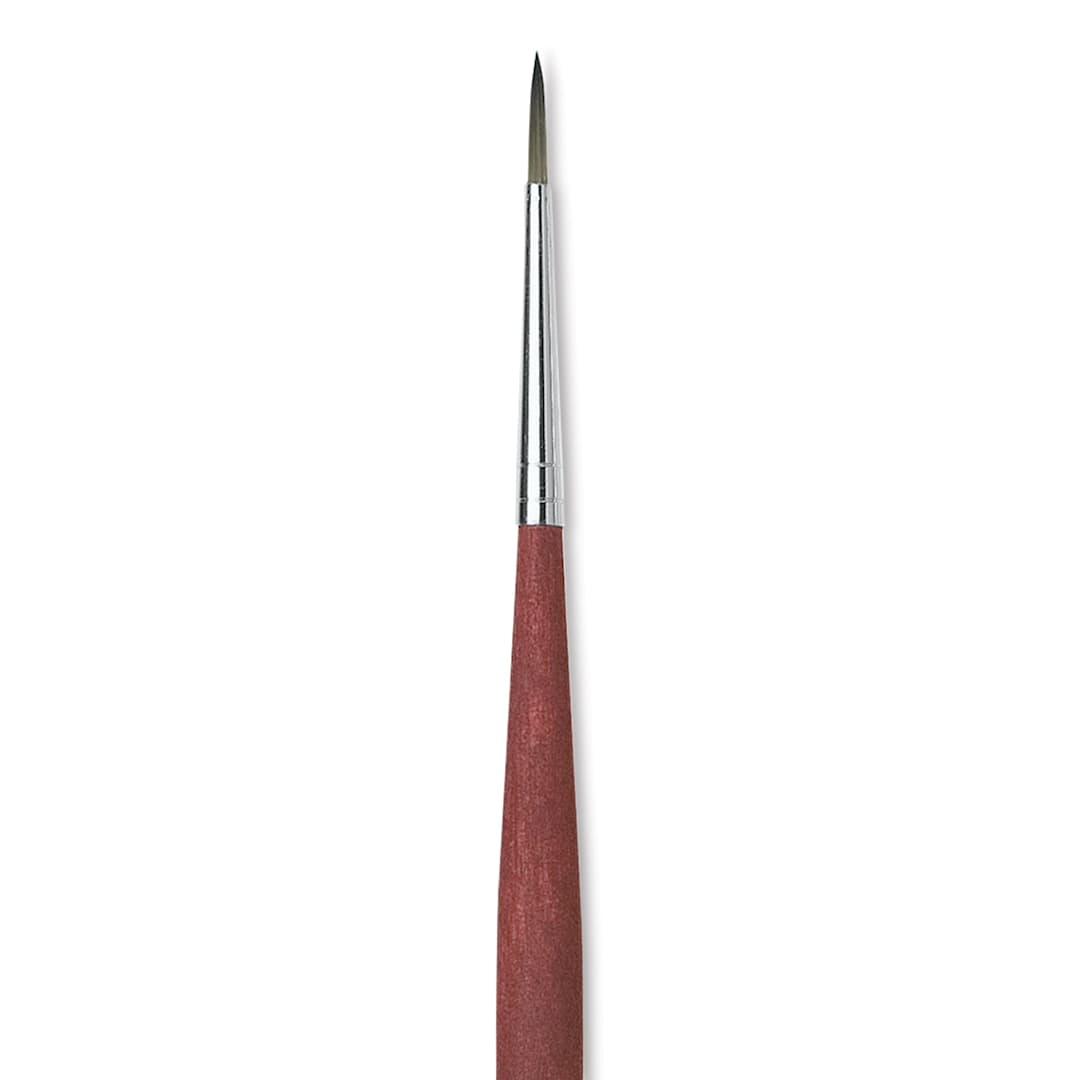 Open in modal - Da Vinci College Synthetic Brush - Round, Long Handle, Size 2 close up