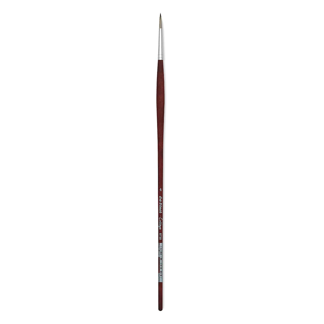 Open in modal - Da Vinci College Synthetic Brush - Round, Long Handle, Size 4