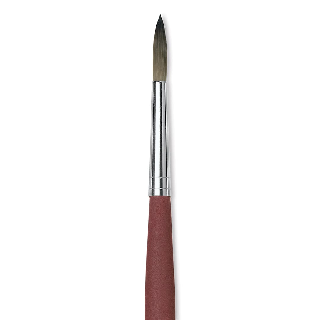 Open in modal - Da Vinci College Synthetic Brush - Round, Long Handle, Size 8 close up